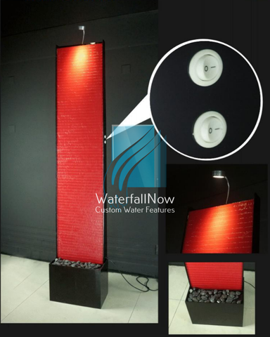 Free Standing Acrylic Water Wall - Custom Colour Options - wwfsa1805b