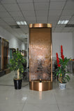 7.5 Feet Indoor Floor Fountain Copper Trim Brown Glass - CTBG90FF