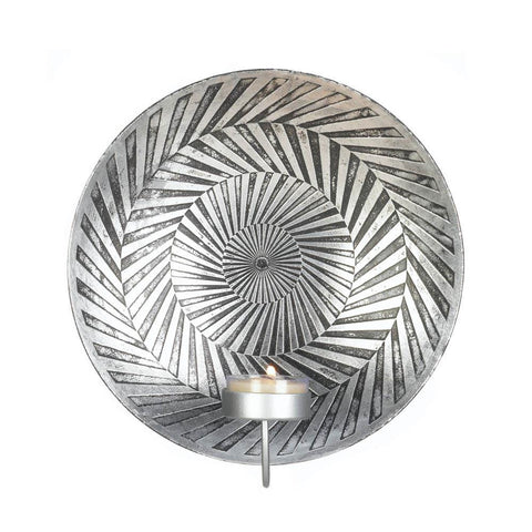 Geometric Silver Plate Wall Sconce