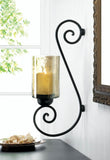 Iridescent Glass Scroll Wall Sconce