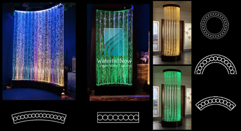 led bubble column wall free standing150x25x200  80x23x200 cbwc1604c