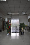 7.5 Feet Indoor Floor Fountain Stainless Steel Clear Glass - BSCG90FF