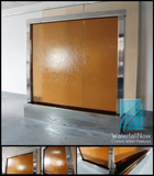 mirrored metal finish tinted glass water wall 79x79 WWFSBG1501a