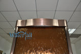 7.5 Feet Indoor Floor Fountain Rose Gold Trim Bronze Mirror - RGBM90FF