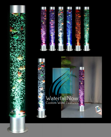 Sensory LED Bubble Column - Fake Fish Toys - Stainless Steel - sbwfs32s