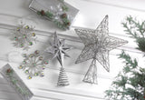 Silver Snowflake Ornaments Duo
