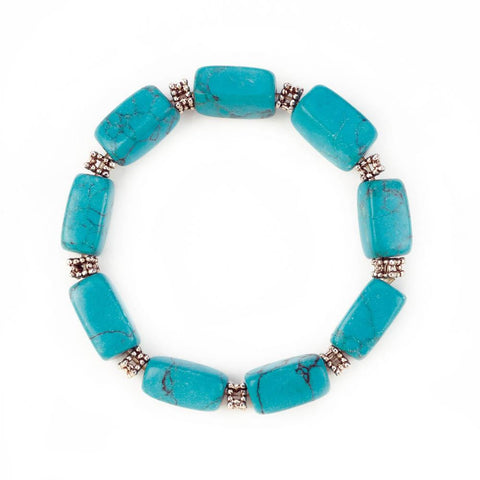 Turquoise Bead Stretch Bracelet
