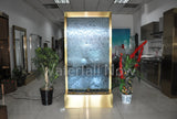 78" Gold Electroplated Stainless Trim Water Wall - Blue Glass - GPBG78FF