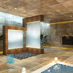 Custom waterwall feature - Stainless steel mesh curtain