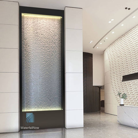 Indoor Tall Waterwall - Frosted Glass