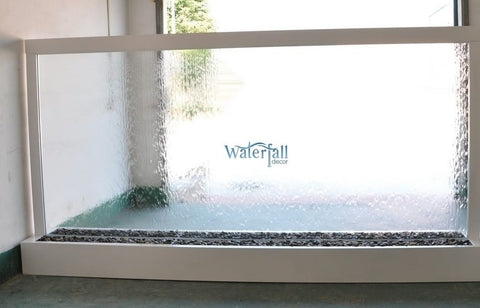 Custom waterwall - Clear Glass Partition - Powder Coated Trim